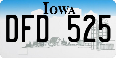 IA license plate DFD525
