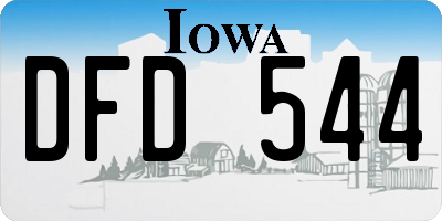 IA license plate DFD544