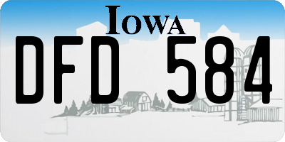 IA license plate DFD584