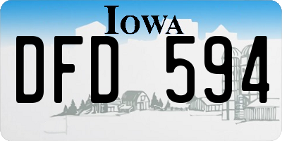 IA license plate DFD594