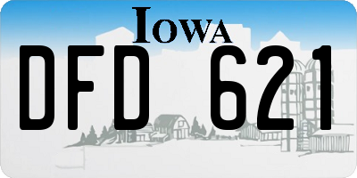 IA license plate DFD621
