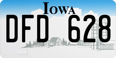 IA license plate DFD628