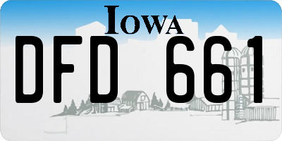 IA license plate DFD661