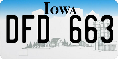 IA license plate DFD663