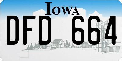 IA license plate DFD664
