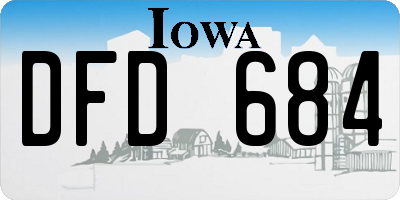 IA license plate DFD684