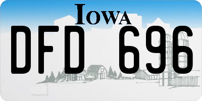 IA license plate DFD696