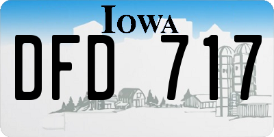 IA license plate DFD717