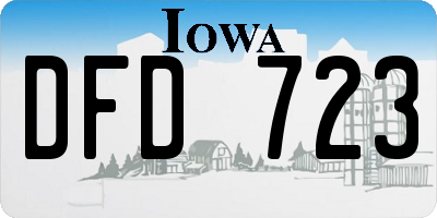 IA license plate DFD723