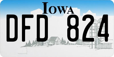 IA license plate DFD824