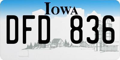 IA license plate DFD836