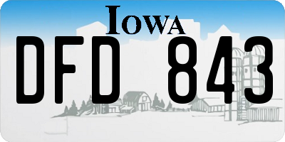IA license plate DFD843