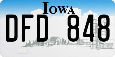 IA license plate DFD848