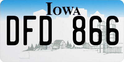 IA license plate DFD866