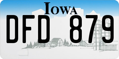 IA license plate DFD879