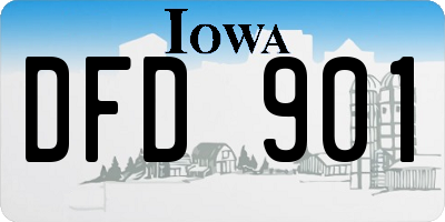 IA license plate DFD901