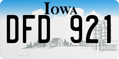 IA license plate DFD921
