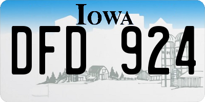 IA license plate DFD924