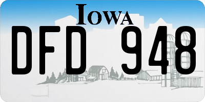 IA license plate DFD948