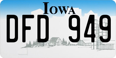 IA license plate DFD949