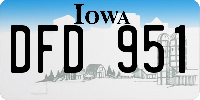 IA license plate DFD951