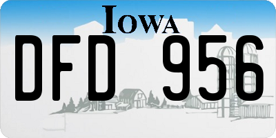 IA license plate DFD956