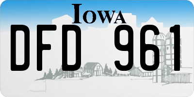 IA license plate DFD961