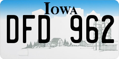IA license plate DFD962