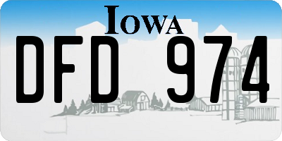 IA license plate DFD974