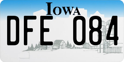 IA license plate DFE084