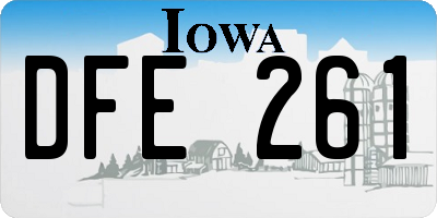 IA license plate DFE261
