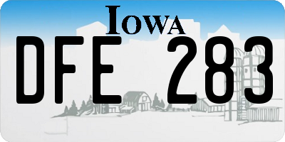 IA license plate DFE283
