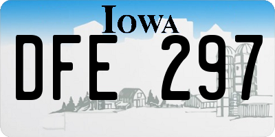 IA license plate DFE297
