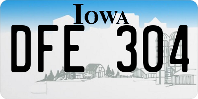 IA license plate DFE304