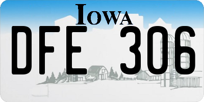 IA license plate DFE306