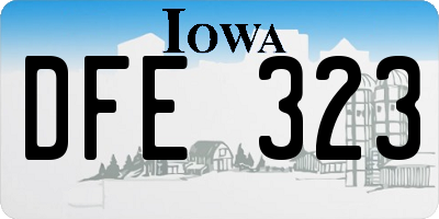 IA license plate DFE323