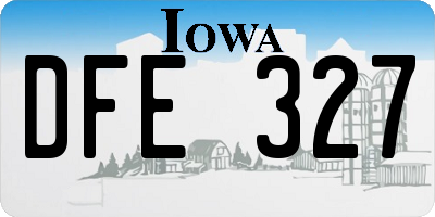 IA license plate DFE327