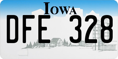 IA license plate DFE328