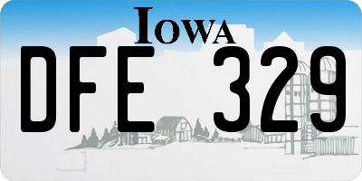 IA license plate DFE329