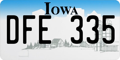 IA license plate DFE335