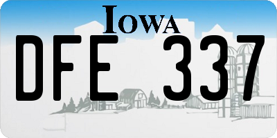 IA license plate DFE337