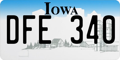 IA license plate DFE340