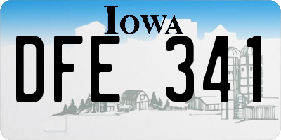 IA license plate DFE341