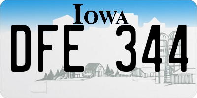 IA license plate DFE344