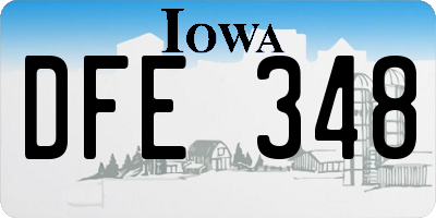 IA license plate DFE348