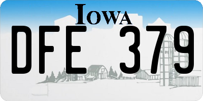 IA license plate DFE379