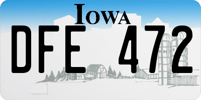 IA license plate DFE472