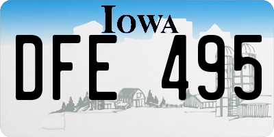 IA license plate DFE495