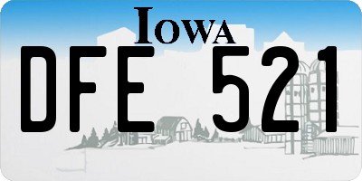 IA license plate DFE521