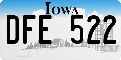 IA license plate DFE522